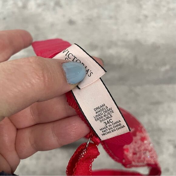 Victorias Secret Body by Victoria Lined Demi / Demi Bustle Double Bra Size 34C - Picture 2 of 4